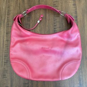 Longchamp pink hobo purse